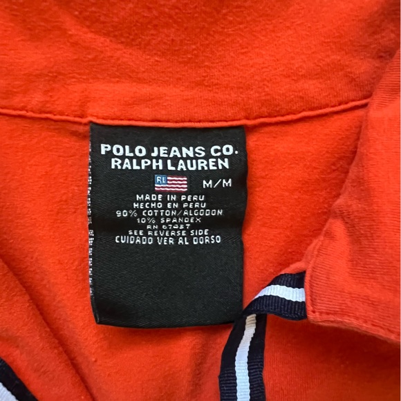 Vintage Y2K Polo by Ralph Lauren Orange Polo Top - Picture 5 of 13